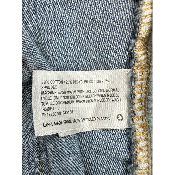 Wild Fable Juniors 17 R Super High Rise Rolled Cuff Jean Shorts Blue Medium Wash - Picture 7 of 12